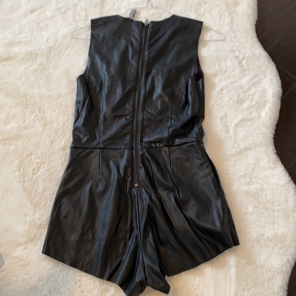 DIVIDED by H+M faux black leather romper/jumper - Picture 5 of 7